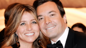 Jimmy Fallon and Nancy Juvonen